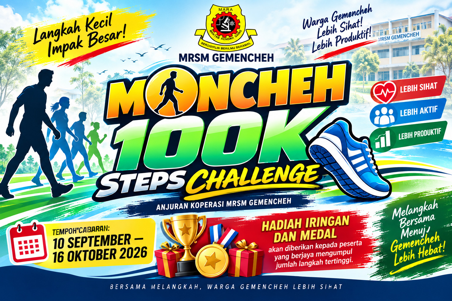 Poster Moncheh 100k Steps Challenge