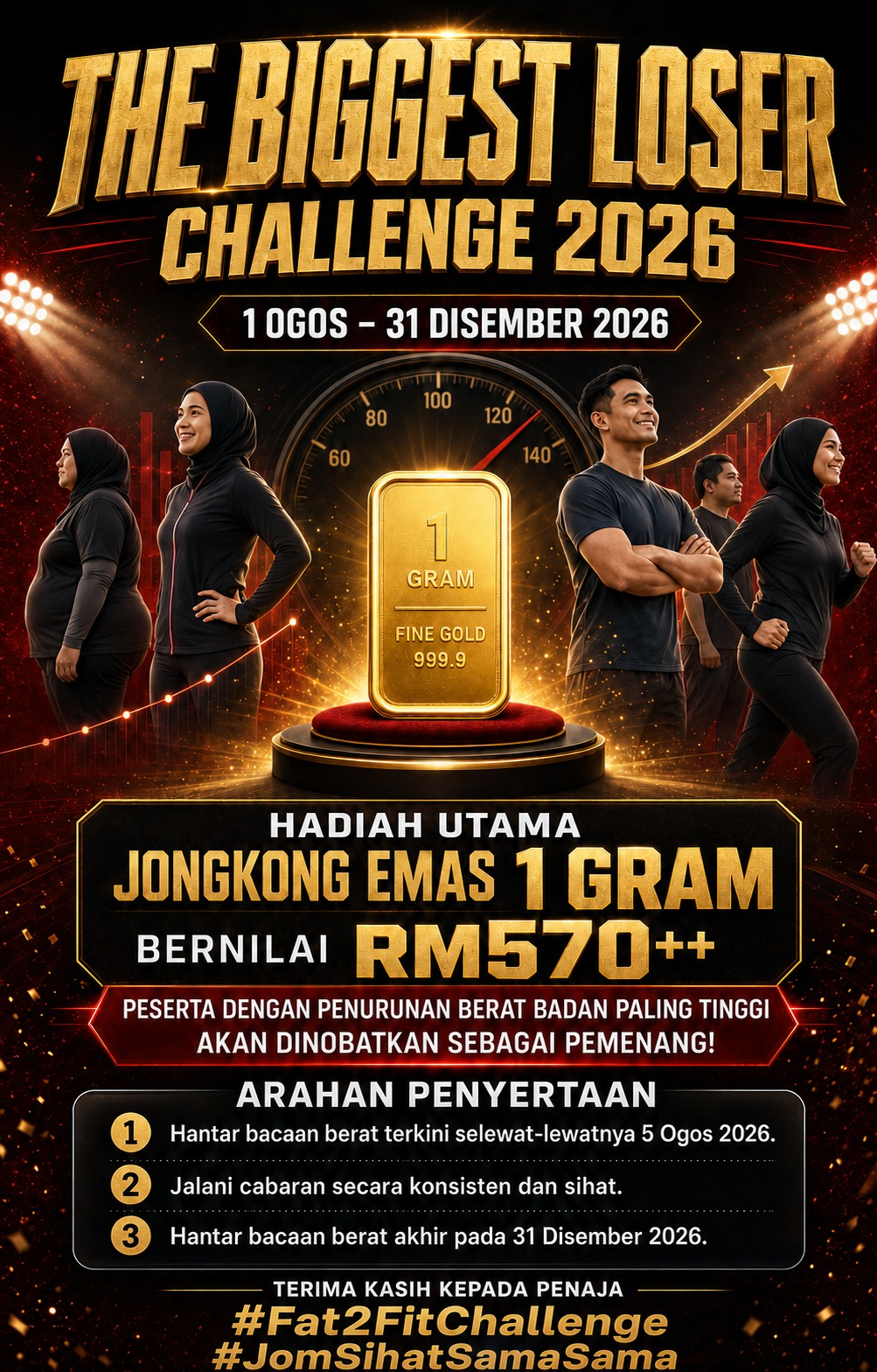 Poster JomSihatSamaSama The Biggest Loser Challenge 2026